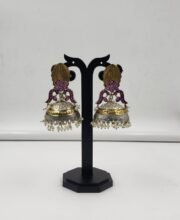 Dual Tone Silver Replica Jhumka