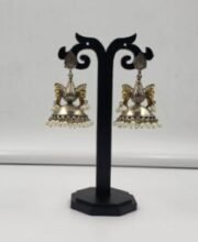 Dual Tone Silver Replica Jhumka