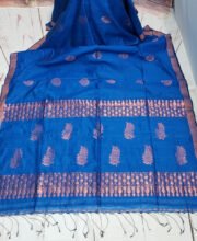 Blue Color Matka Silk Saree
