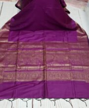 Purple Color Muga Silk Saree