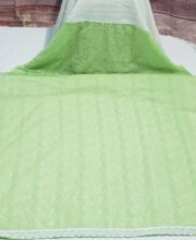 Green Color Half & Half Saree