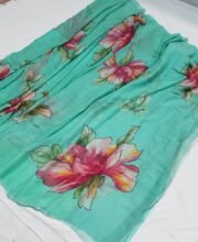 Green Color Chiffon Saree