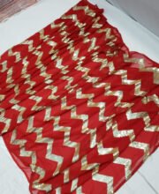 Red Color Sequin Saree