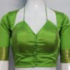 Parrot Green Color Samo Silk Blouse