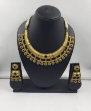 Silver Replica Rajwadi Polish Necklace Set