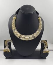 Silver Replica Dual Tone Necklace Set