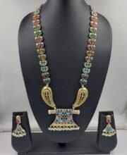 Dual Tone Silver Replica Necklace Set