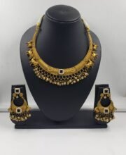 Silver Replica Rajwadi Polish Necklace Set
