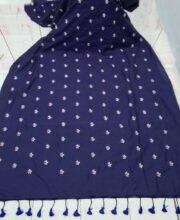 Navy Blue Color Khesh Cotton Saree