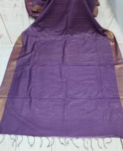 Lavender Color Cotton Saree