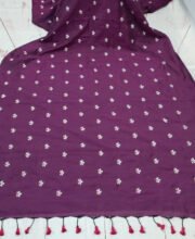 Purple Color Khesh Cotton Saree