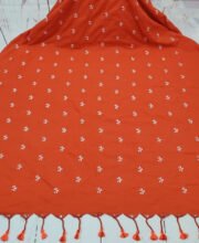 Orange Color Khesh Cotton Saree