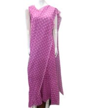 Purple Color Georgette Printed Gown Saree