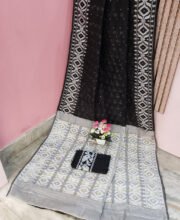 Black & Gray Color Jamdani Saree