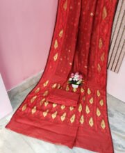 Red Color Jamdani Saree