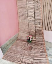 Copper & Black Color Satin Saree