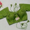 Parrot Green Color Brocade Blouse
