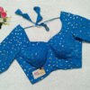 Sky Blue Color Chanderi Silk Blouse