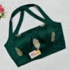 Bottle Green Color Russian Silk Blouse