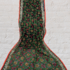 Black Multi Color Embroidered Georgette Dupatta