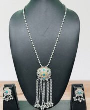 Silver Replica Dual Tone Necklace Set