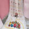 White Multi Color Patch Work Saree