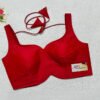 Red Color Samo Silk Blouse