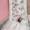 White Multi Color Bapta Silk Saree