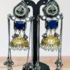Silver Replica Dual Tone Jhumka With Stone