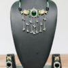 Silver Replica Dual Tone Necklace Set With Stone