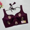 Wine Color Russian Silk Blouse