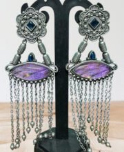 Silver Replica Ear-Ring With Stone