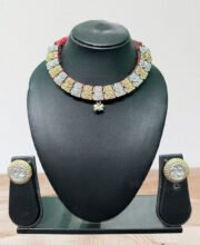 Silver Replica Dual Tone Necklace Set
