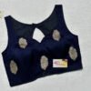 Navy Blue Color Russian Silk Blouse