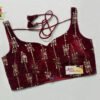 Maroon Color Velvet Embroidered Blouse