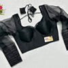 Black Color Samo Silk With Organza Blouse