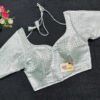 Silver Color Brocade Blouse