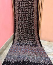 Black Color Mirror Work Modal Silk Dupatta