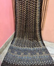 Chocolate Color Mirror Work Modal Silk Dupatta