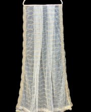 White Color Embroidered Net Dupatta
