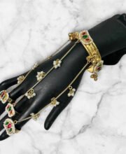 Gold Polish Kundan Hand Harness