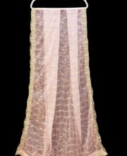 Baby Pink Color Embroidered Net Dupatta