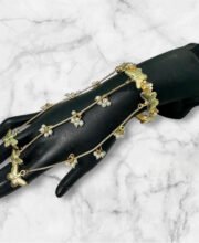 Gold Polish Kundan Hand Harness