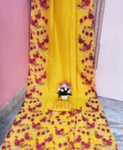 Yellow Color Art Silk Saree