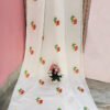 White Color Cotton Embroidery Saree