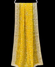 Yellow Color Embroidered Net Dupatta