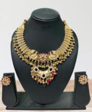 Gold Polish Antique Necklace Set