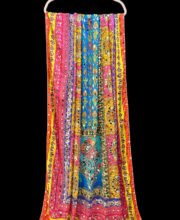 Multi Color Printed Mirror Work Dupatta