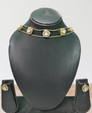Gold Polish Kundan Choker Set