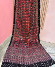 Red Color Mirror Work Modal Silk Dupatta